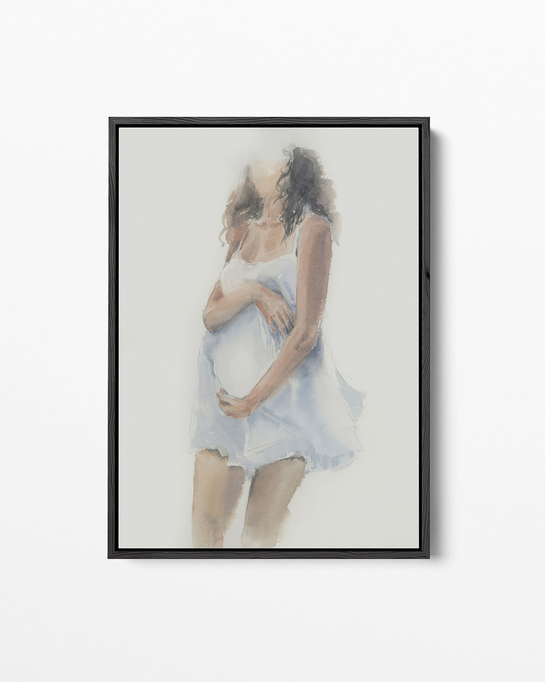 Zachte waterverf vrouw Kunstwerk