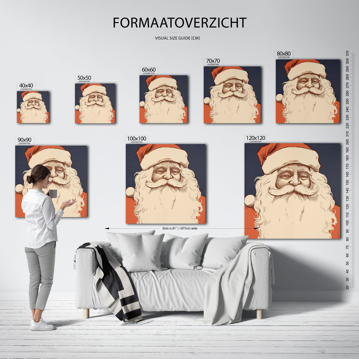 Kerstman portret Poster