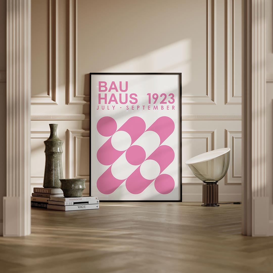 Roze cirkelpatronen Poster