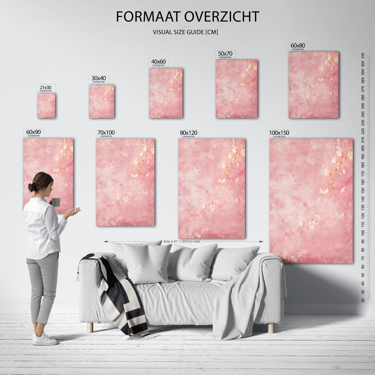 Bloemen op roze Poster