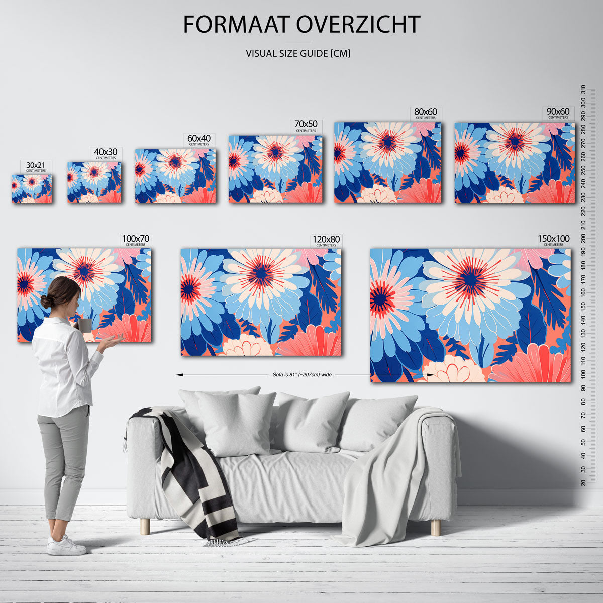Bloemen en bladeren Poster