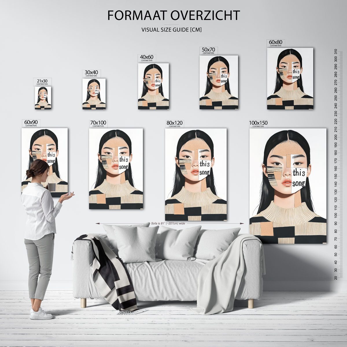 Portret met tekst Poster