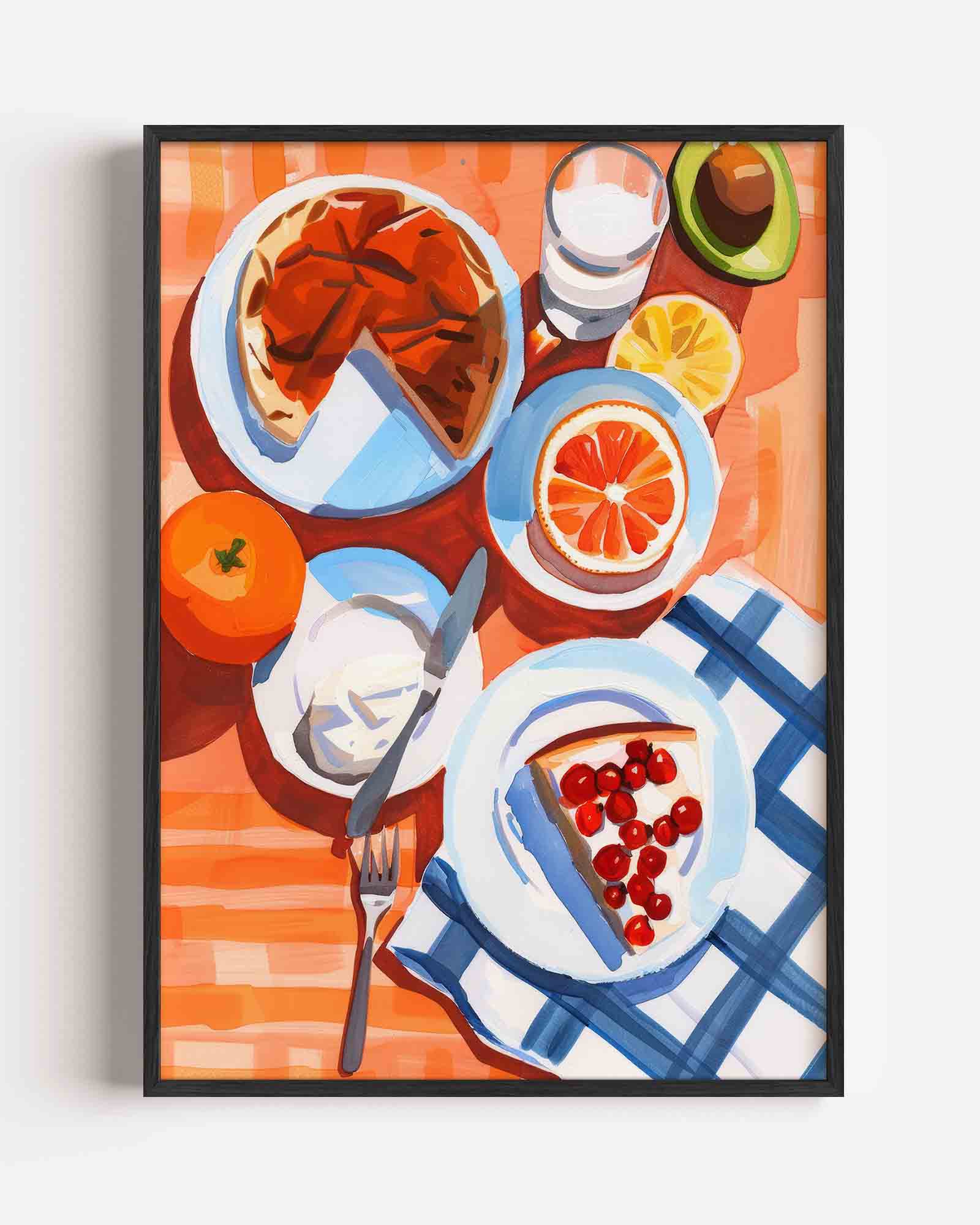 Ontbijt met fruit Poster