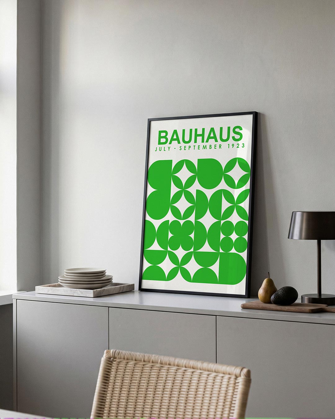 Groene vormenritme Poster