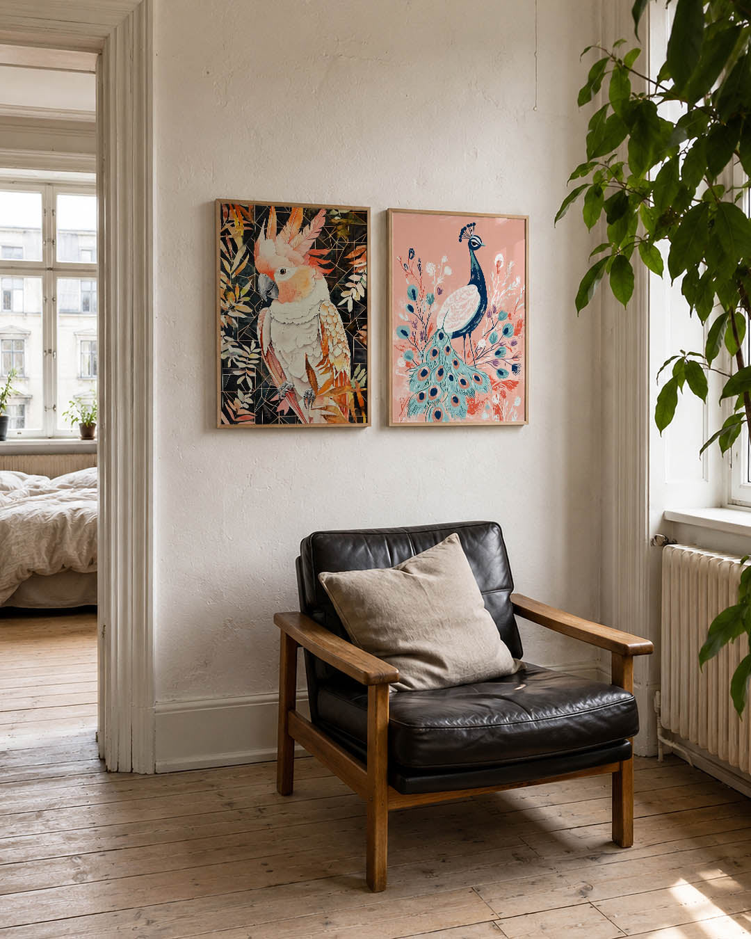 Vogels en lijnen Posterset