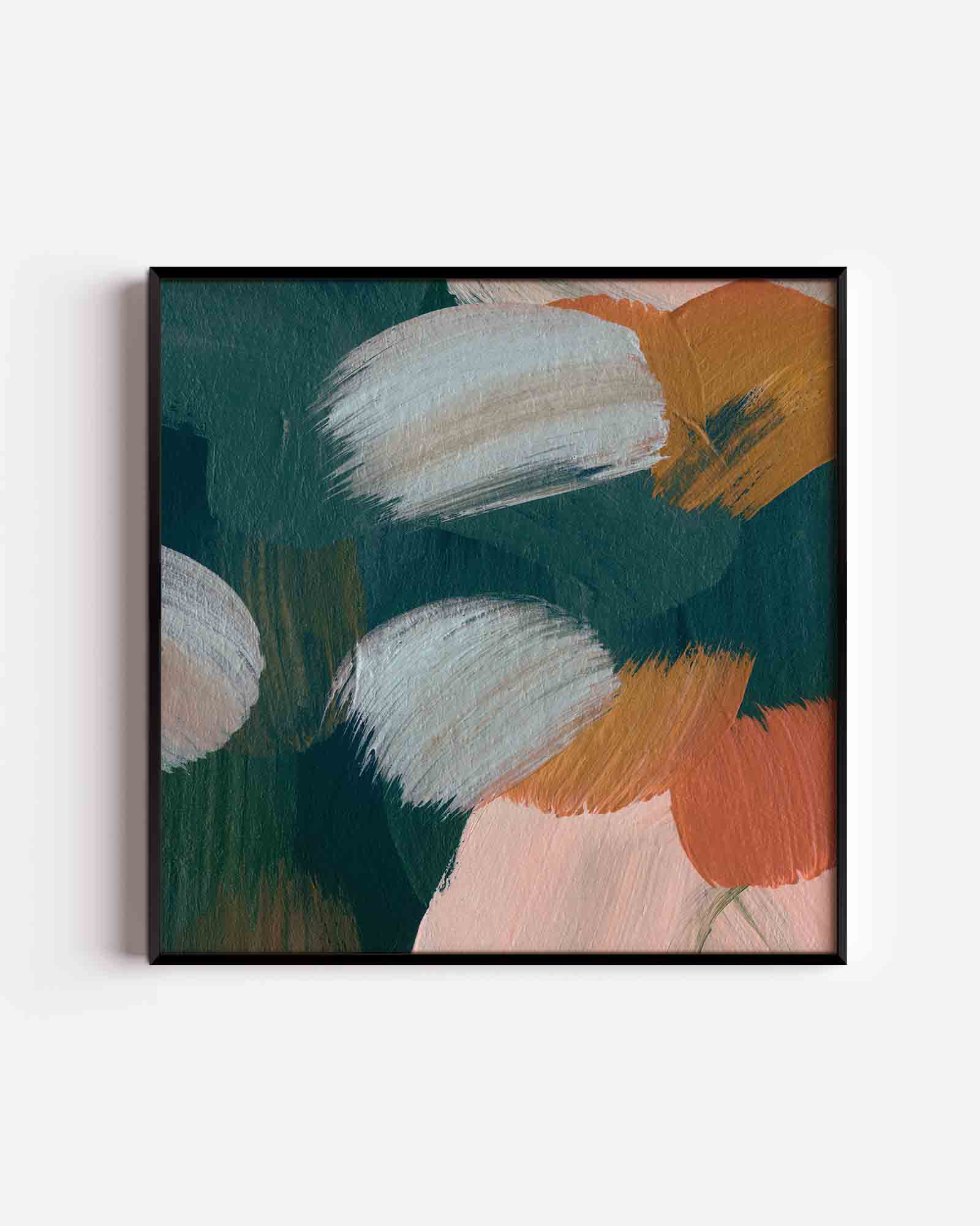 Abstracte penseelstreken Poster