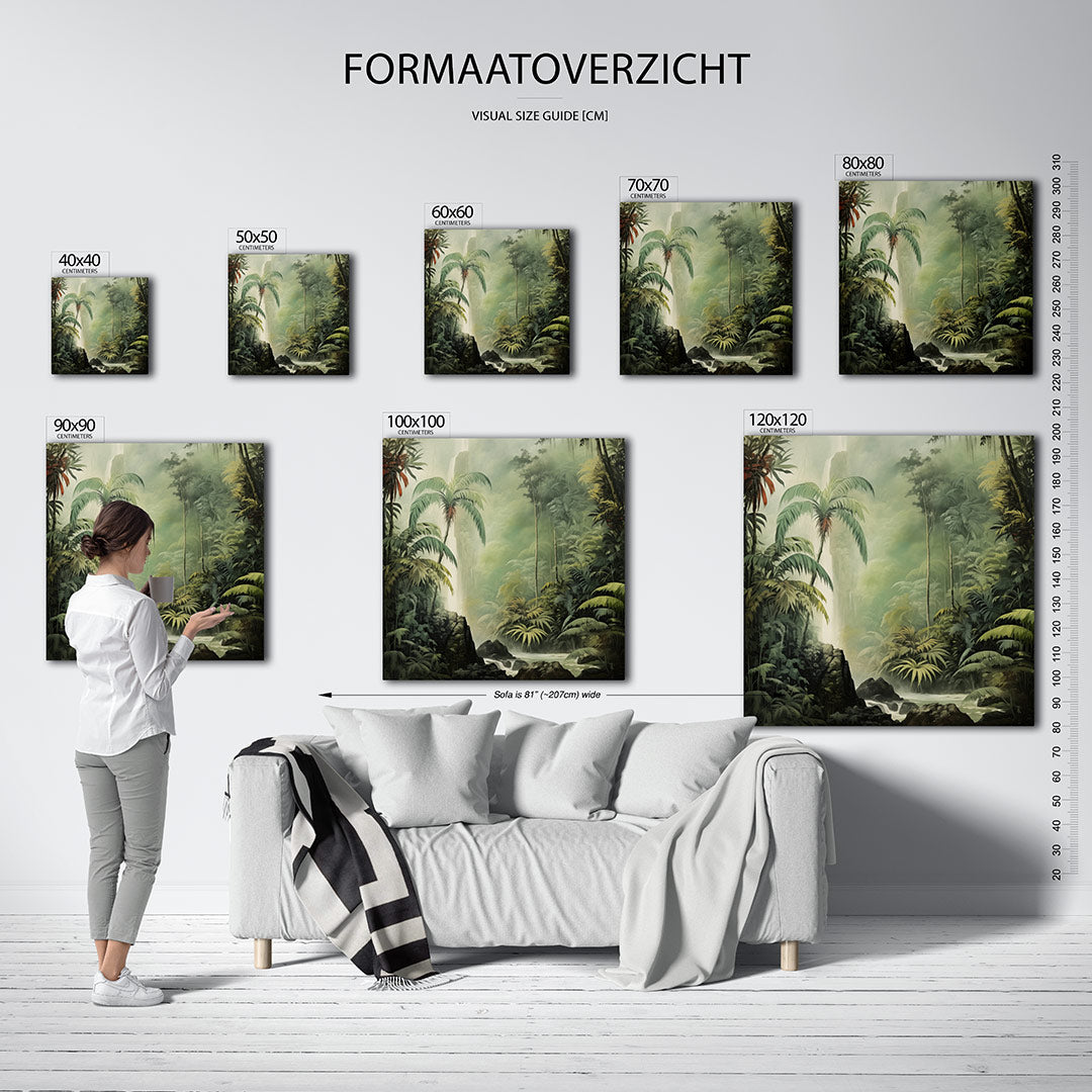 Tropisch landschap Kunstwerk