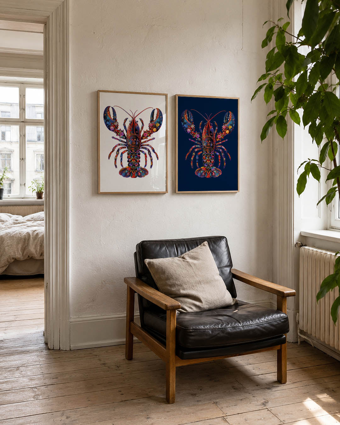 Kleurrijke kreeft Posterset