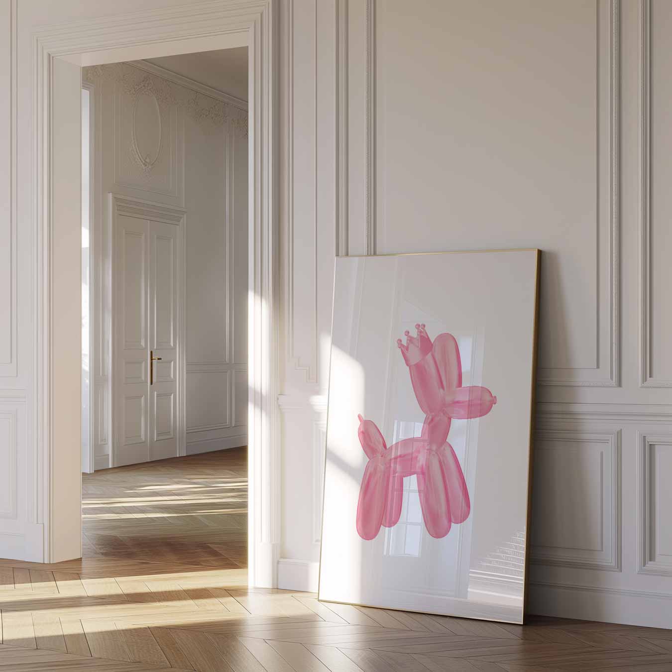 Ballonhond Met Kroontje Poster-WallArtistic