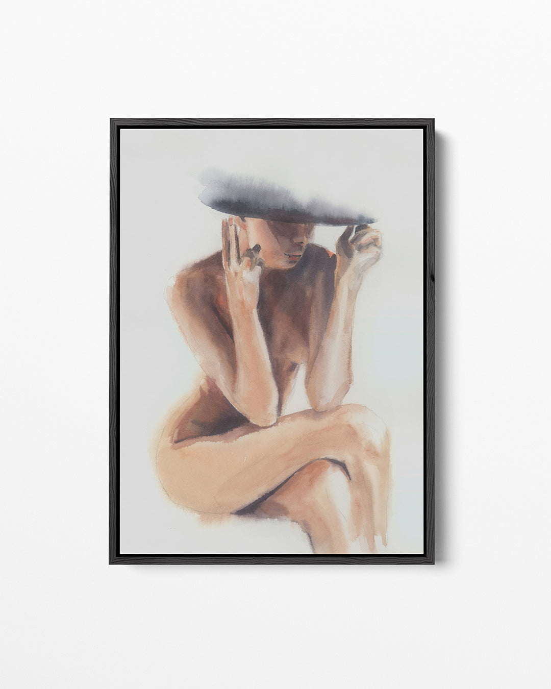 Zittende vrouw silhouet Kunstwerk
