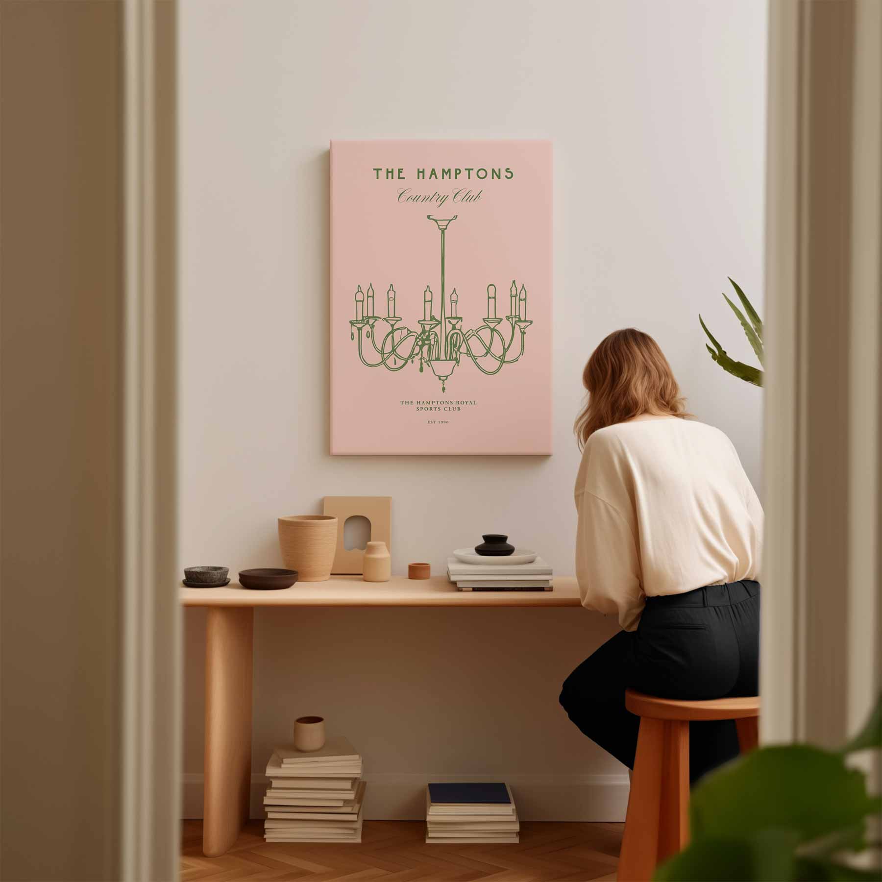 Elegante Kroonluchter Illustratie Kunstwerk-canvas-dibond-plexiglas-wanddecoratie-WallArtistic
