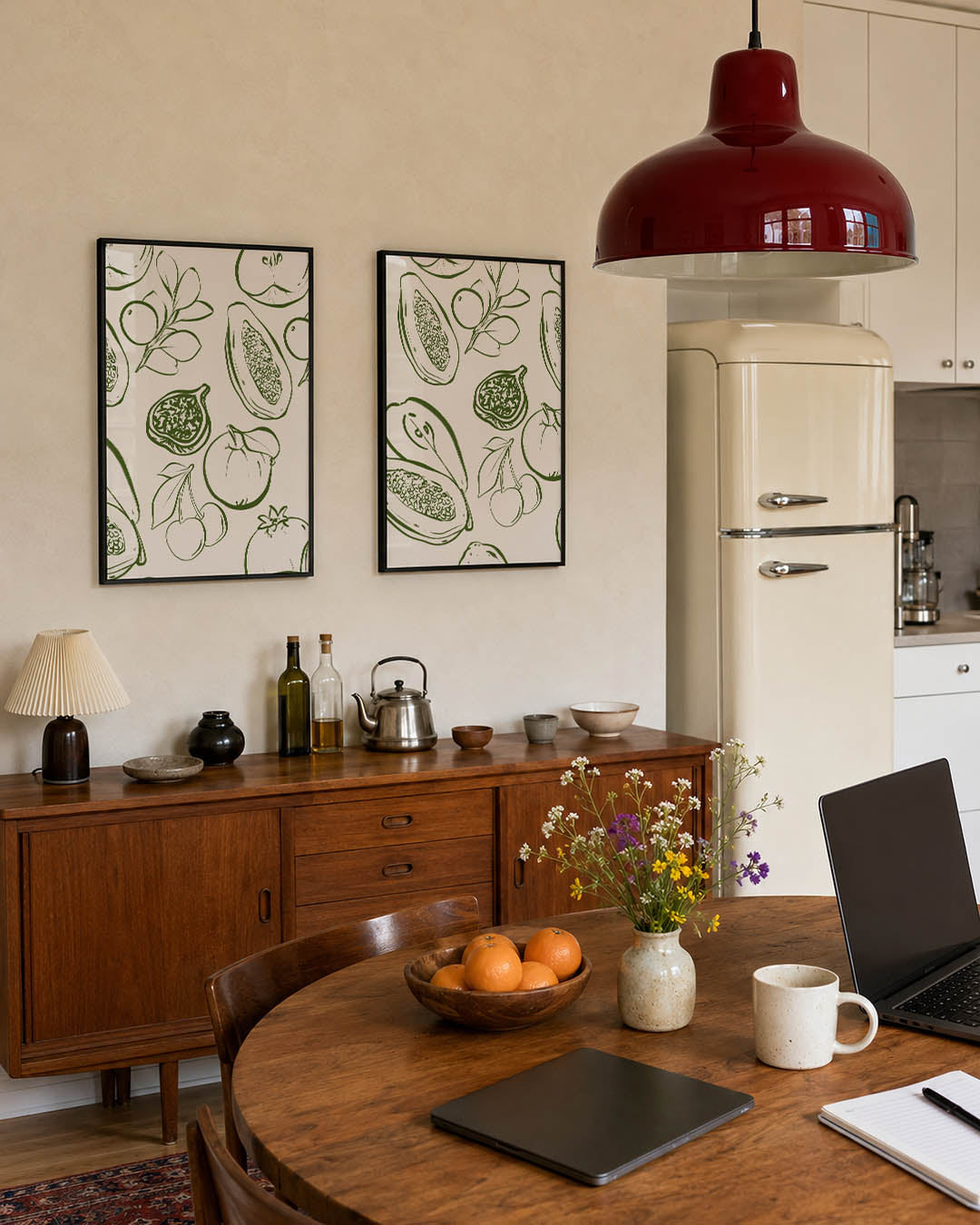 Fruitige lijnen Posterset