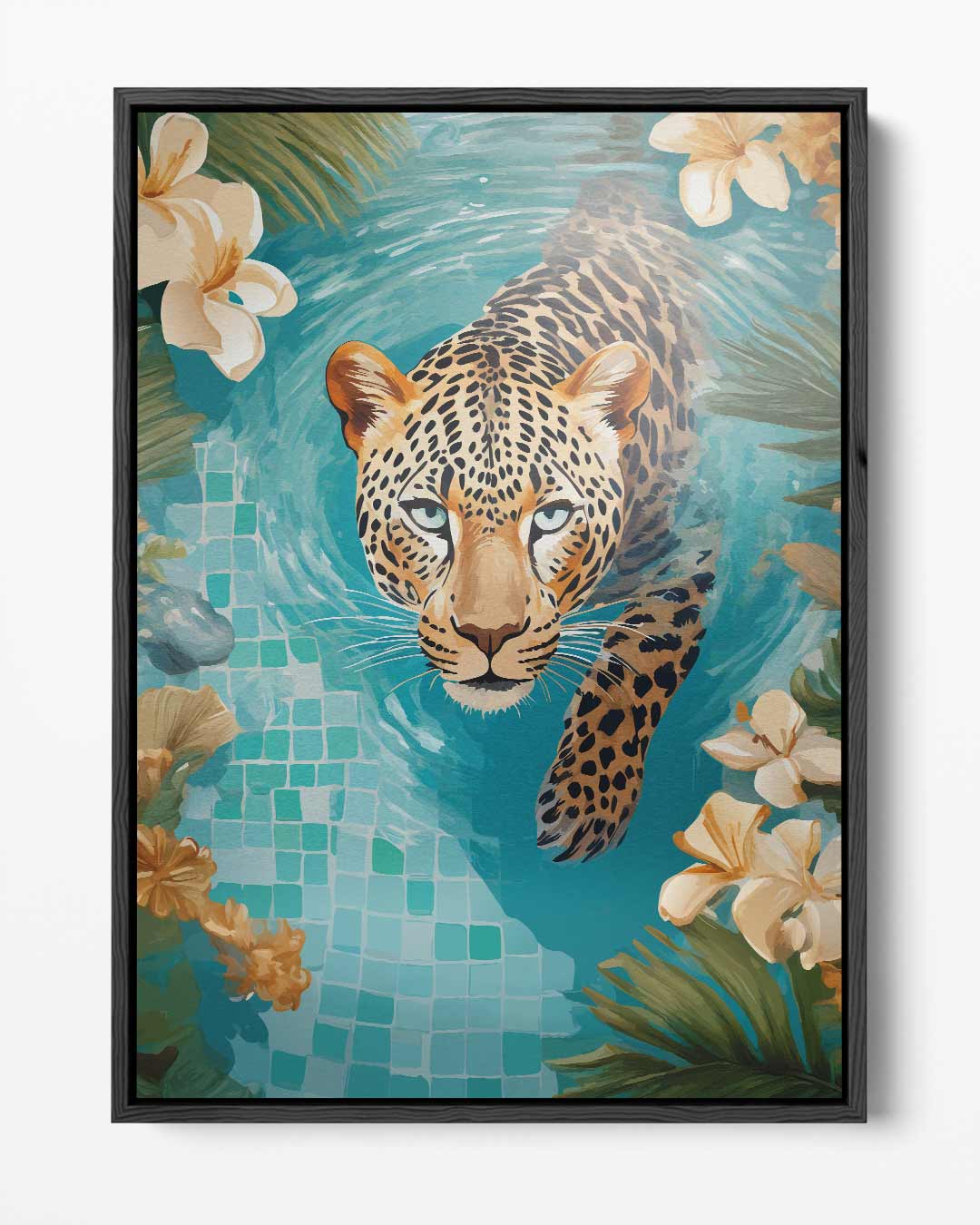 Majestic Leopard in the Tropics Artwork