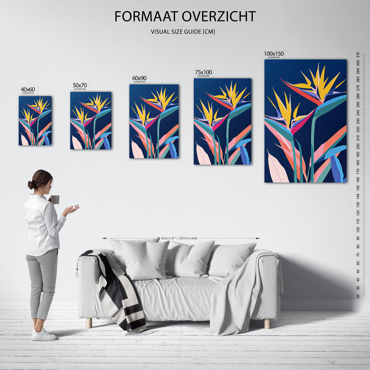 Vrolijke bloemen Kunstwerk
