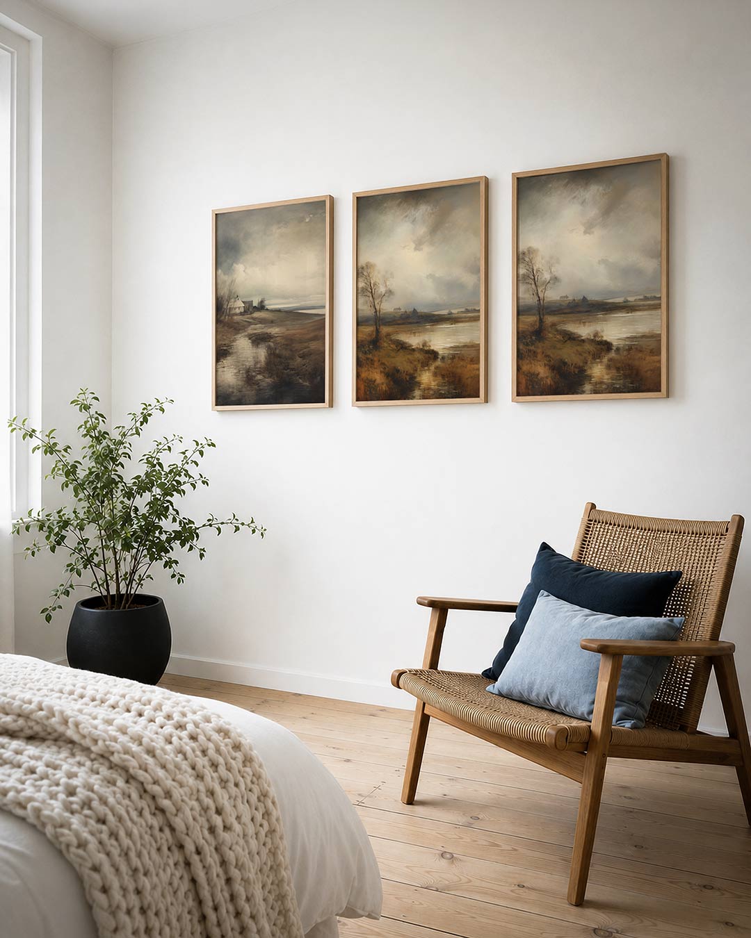 Rustige landschapssfeer Posterset