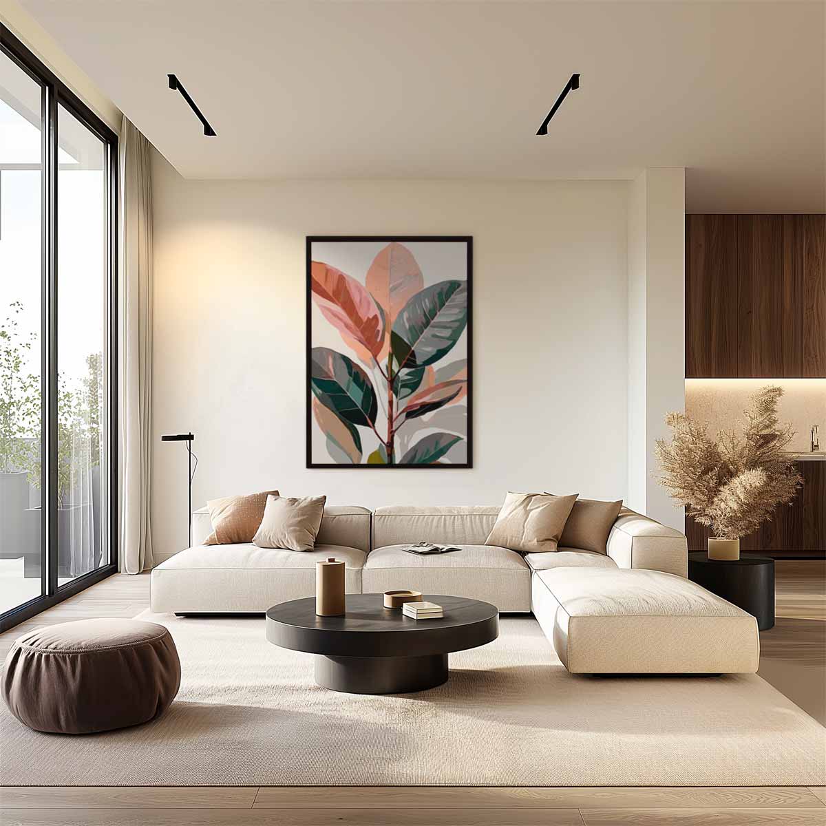 Kleurrijke Bladeren Kunstwerk-canvas-dibond-plexiglas-wanddecoratie-WallArtistic