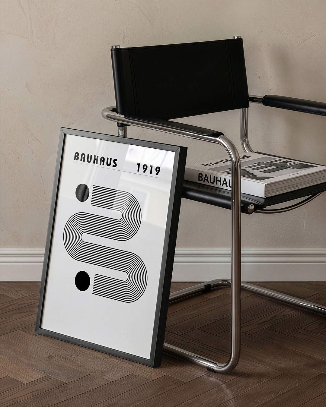 Lijnen en cirkel Poster