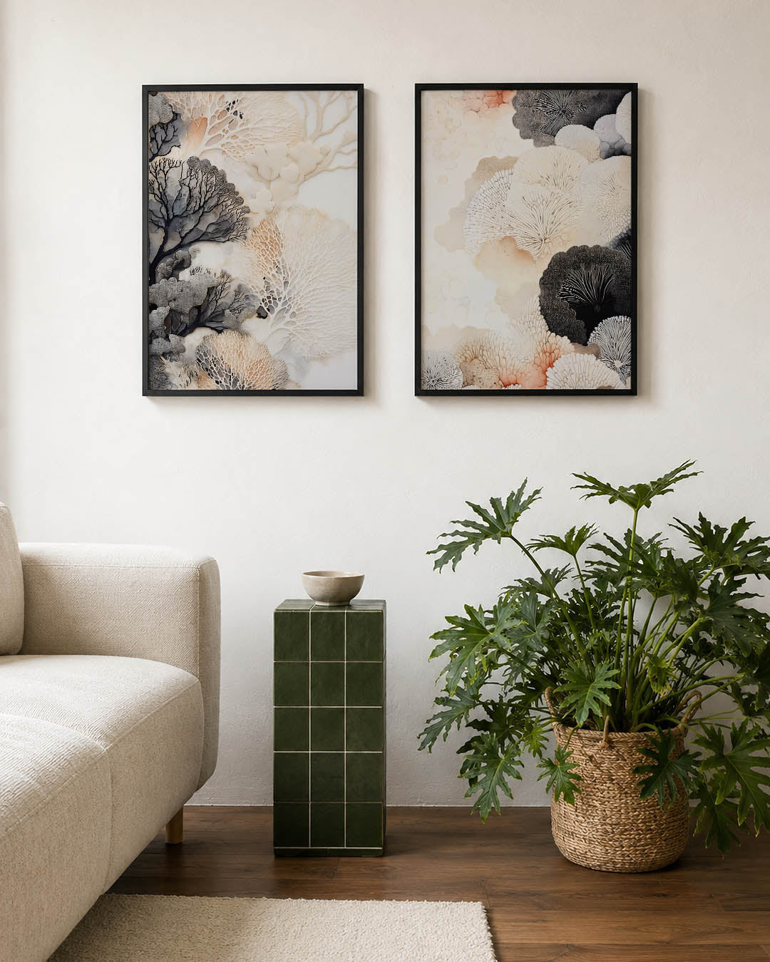 Organische lijnen Posterset