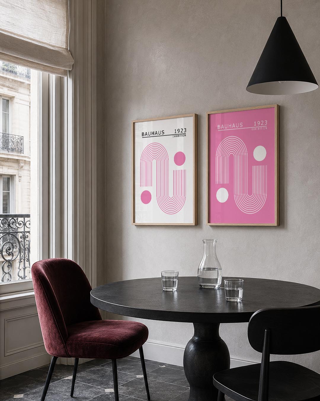 Lijnen en cirkel Posterset
