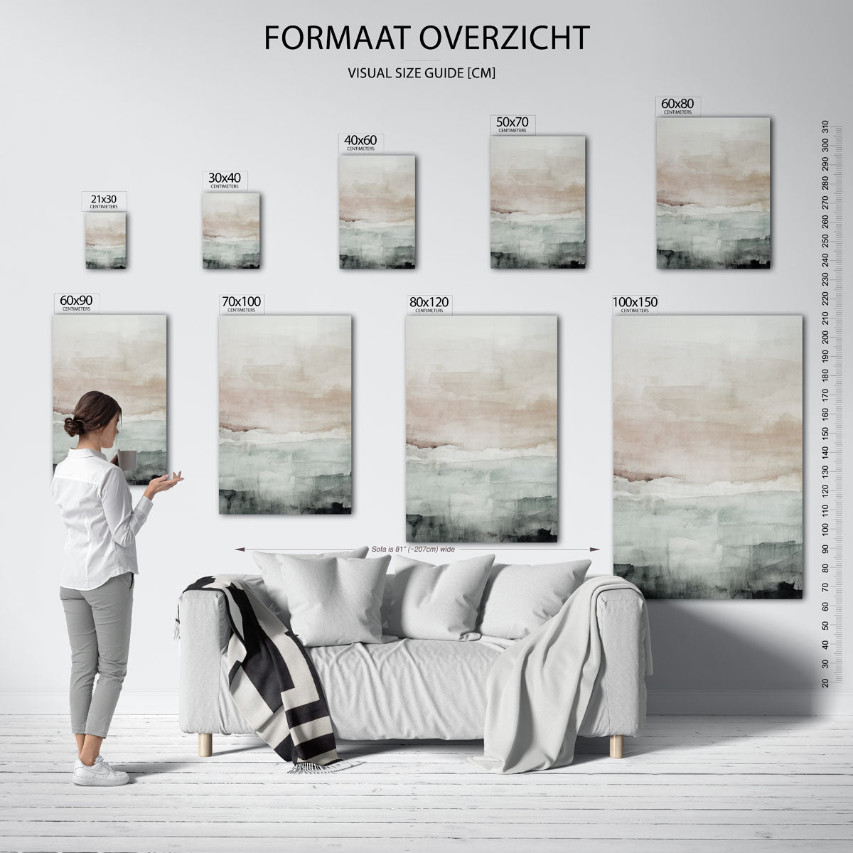 Aquarel landschapsweergave Poster