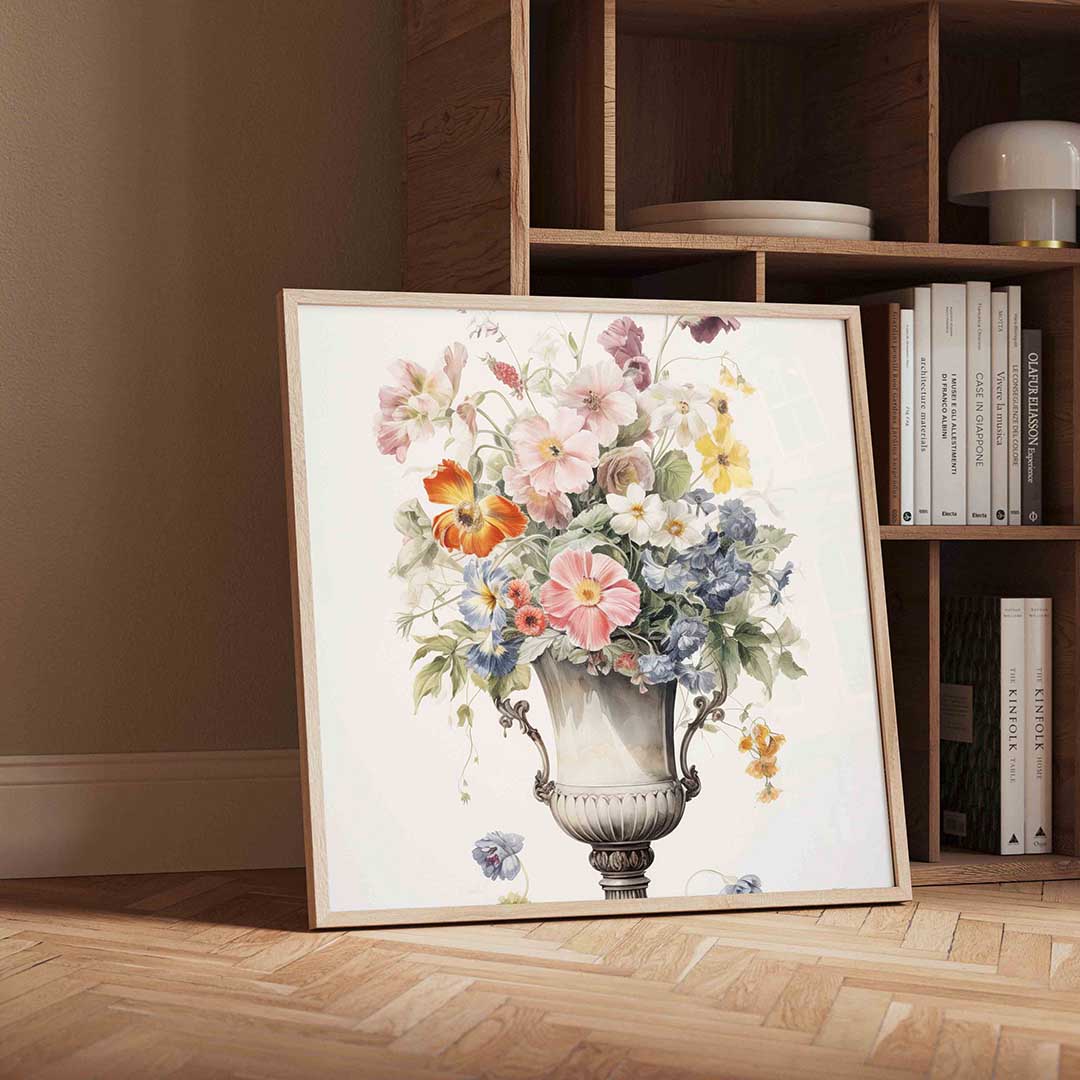 Bloemen in vaas Poster