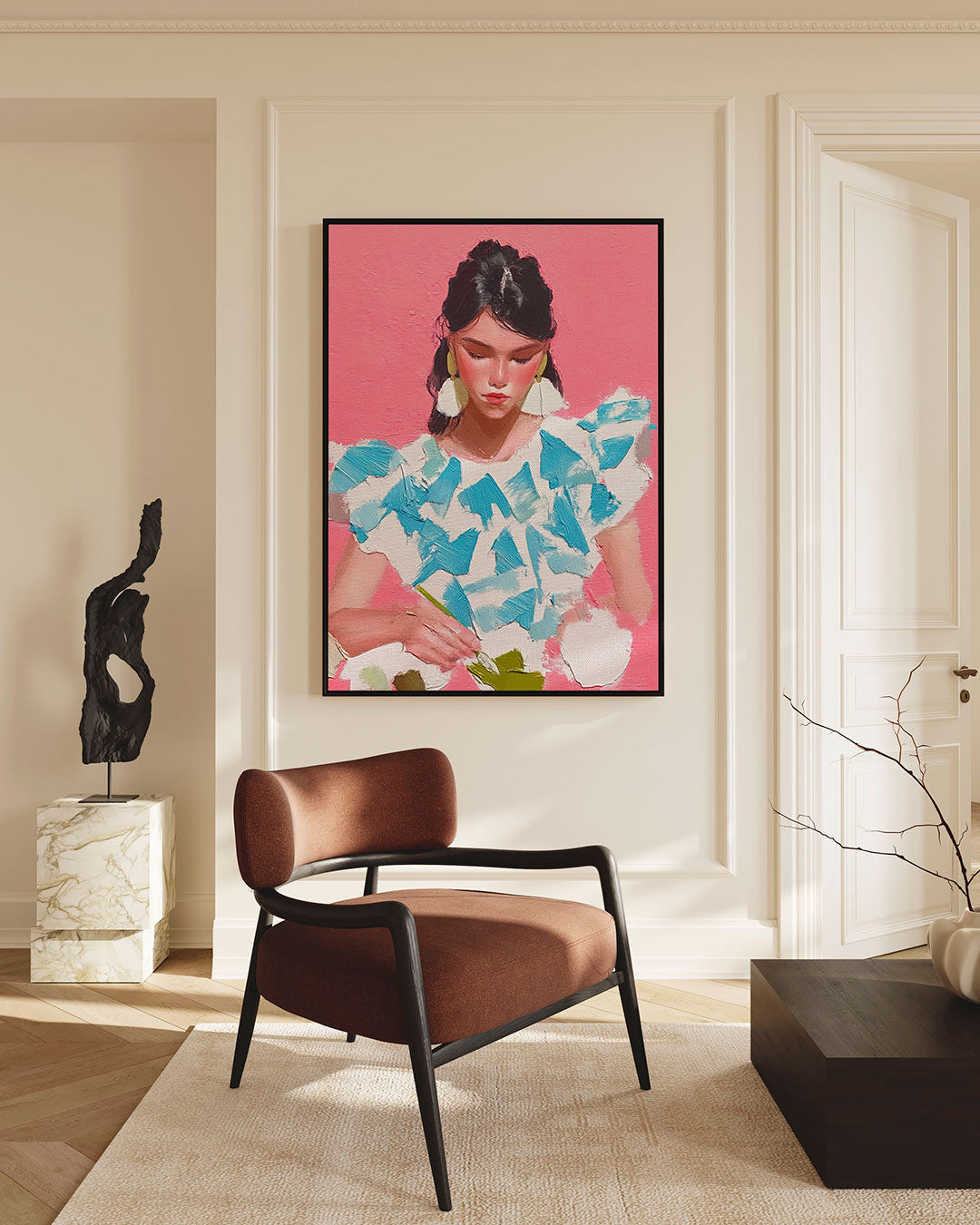 Vrouwelijk portret Kunstwerk