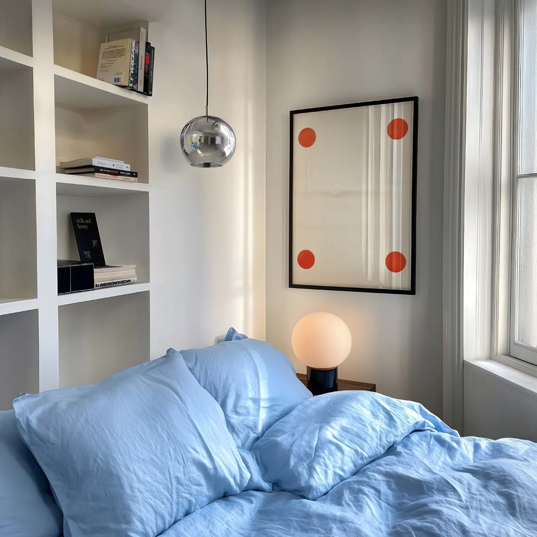 Minimalistische Rode Cirkel Kunstposter-WallArtistic