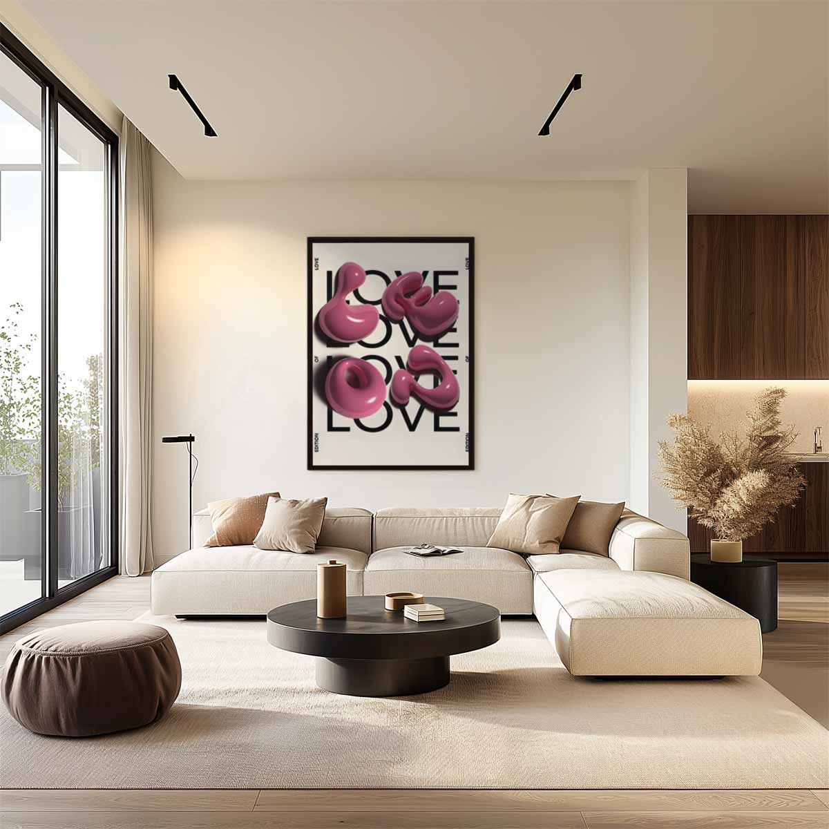 Liefde in Vormen Kunstwerk-canvas-dibond-plexiglas-wanddecoratie-WallArtistic