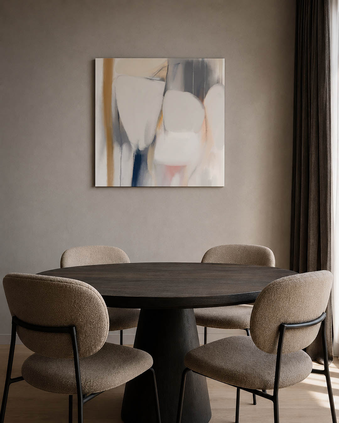 Vloeiende vormen compositie Kunstwerk