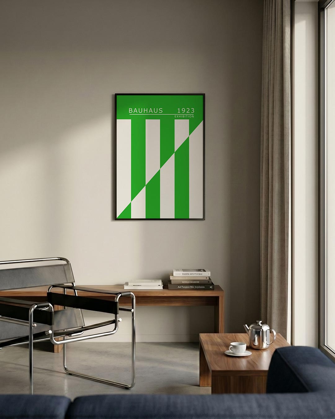 Groene lijnenspel Poster