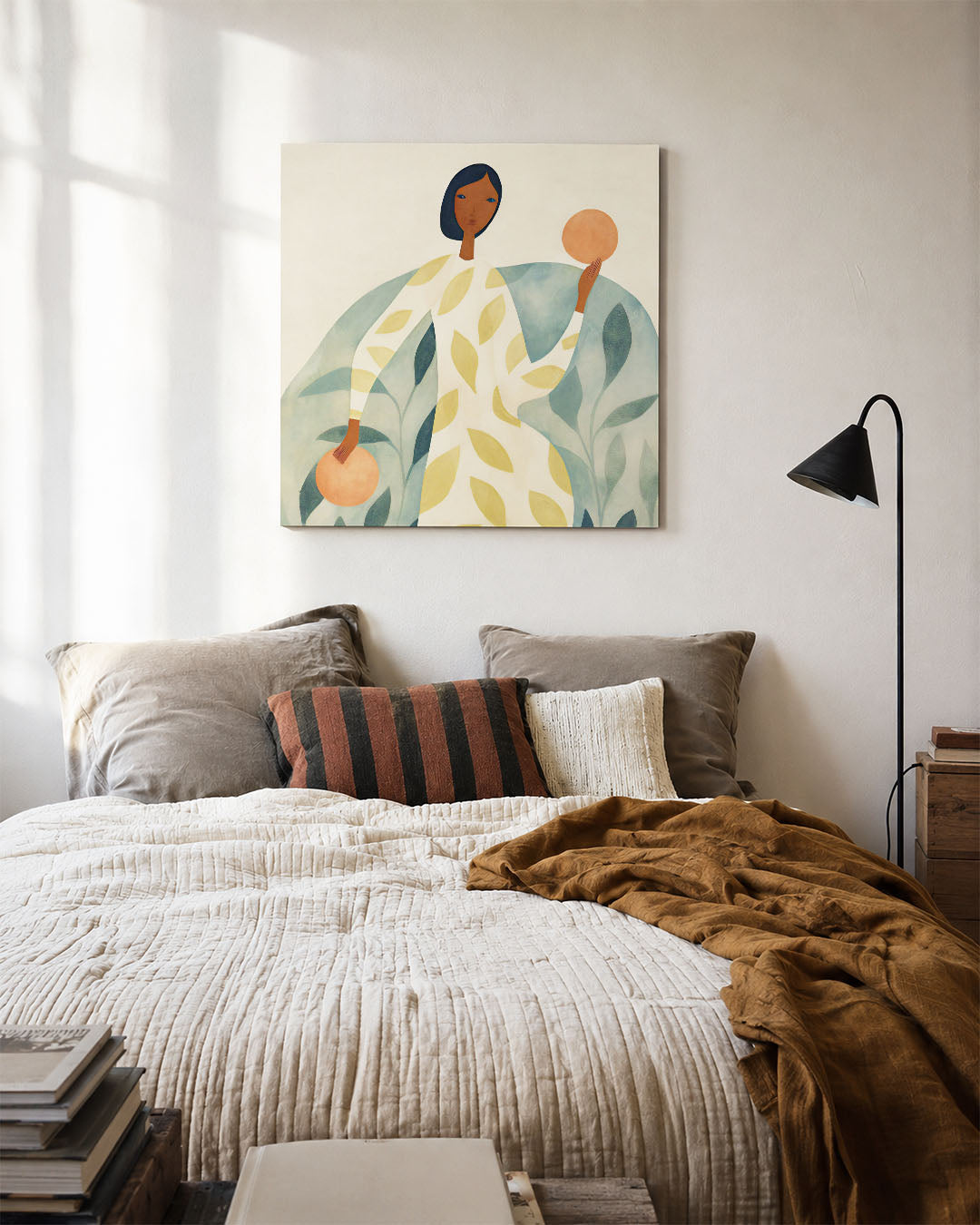 Vrouw met cirkels Kunstwerk