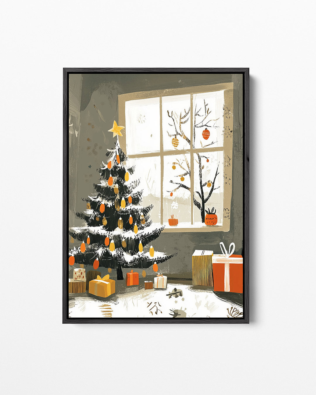 Kerstboom en cadeaus Kunstwerk