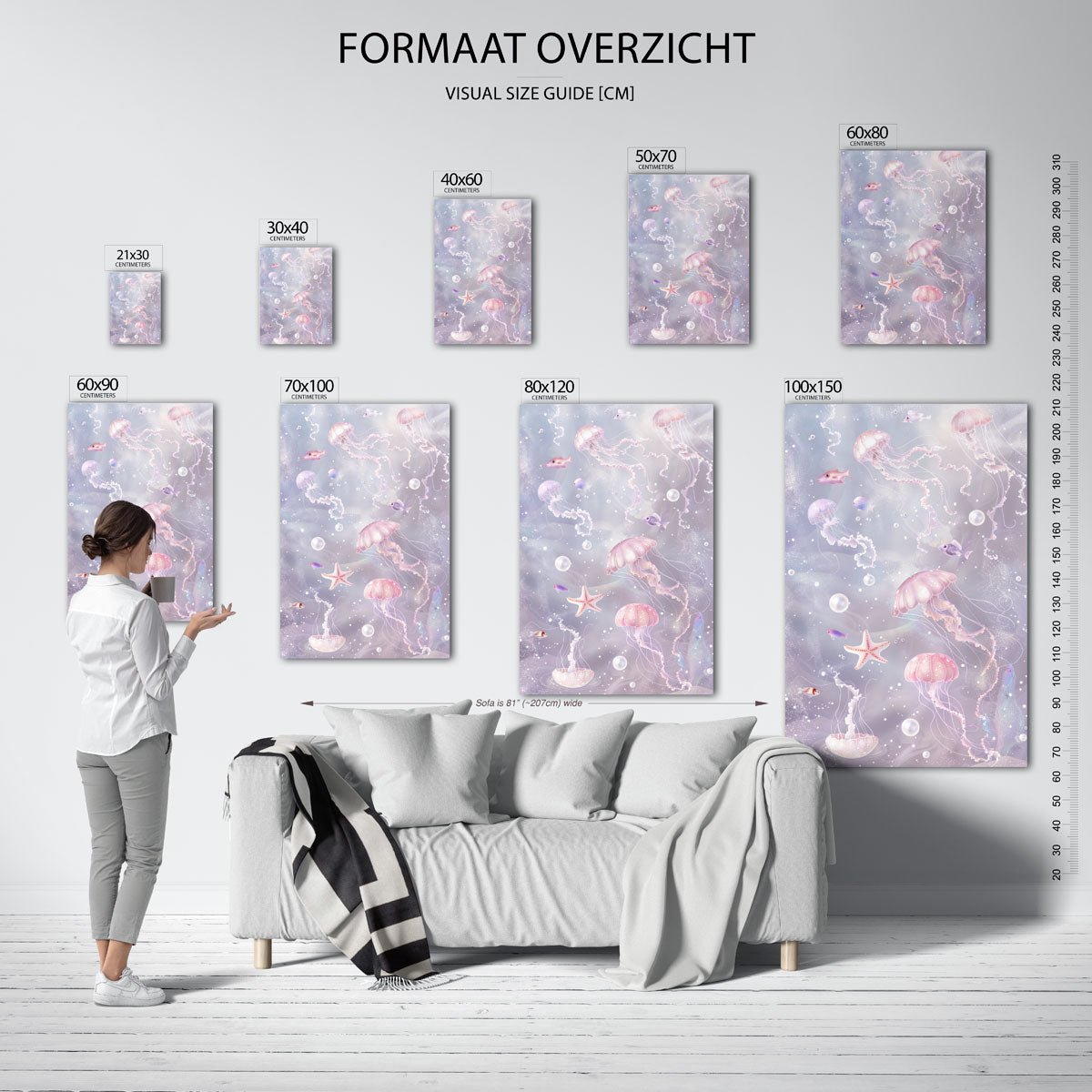 Kwallen en vissen Poster
