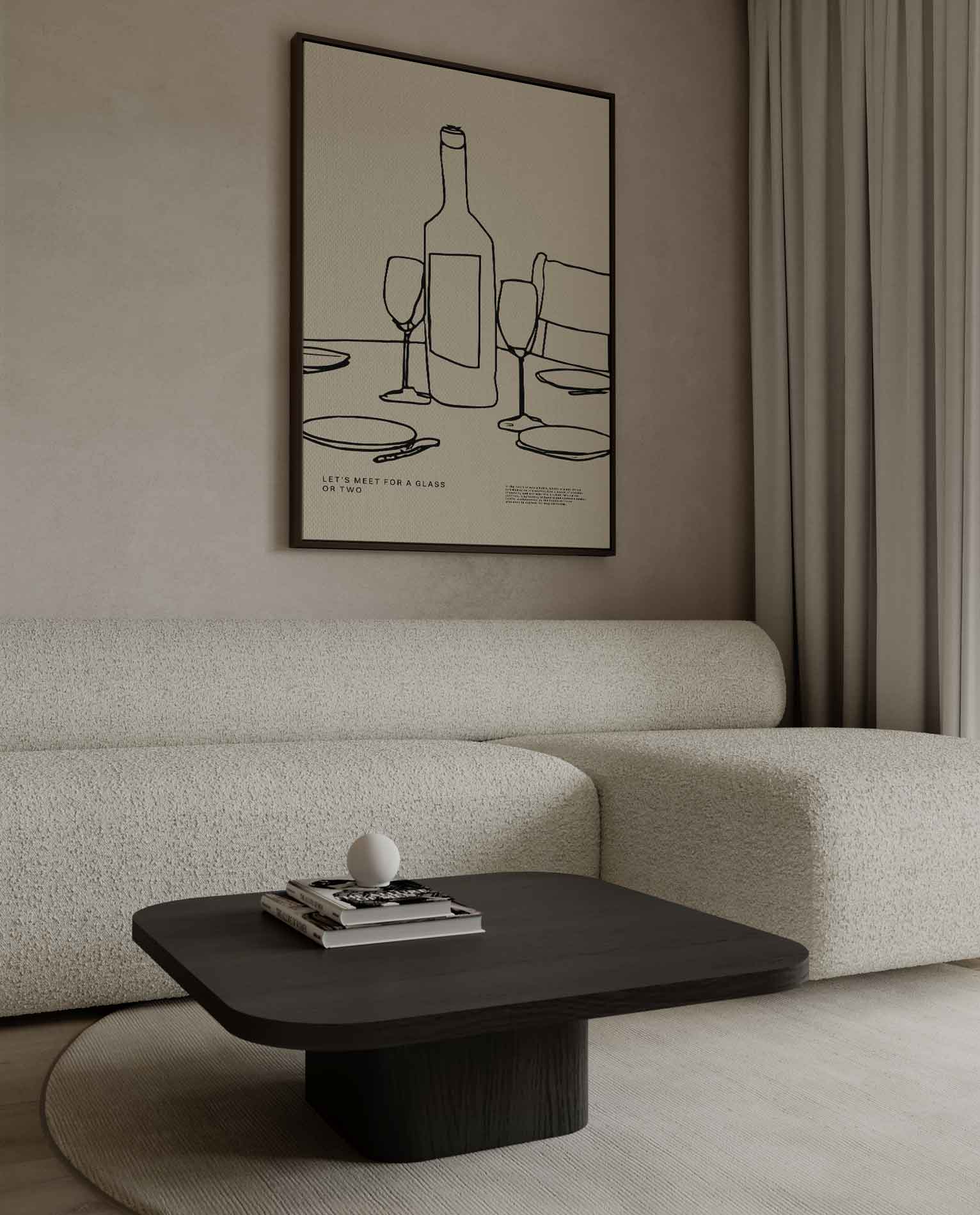 Gezellig aan tafel Kunstwerk-canvas-dibond-plexiglas-wanddecoratie-WallArtistic