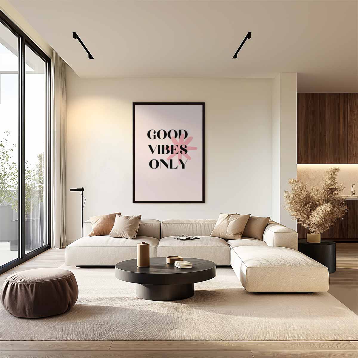 Good Vibes Only Poster Kunstwerk-canvas-dibond-plexiglas-wanddecoratie-WallArtistic