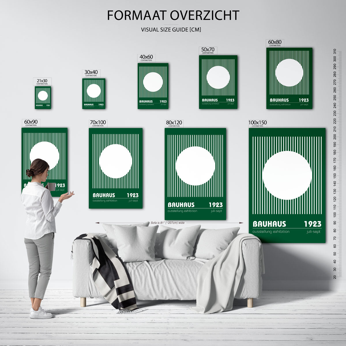 Cirkel en lijnen Poster