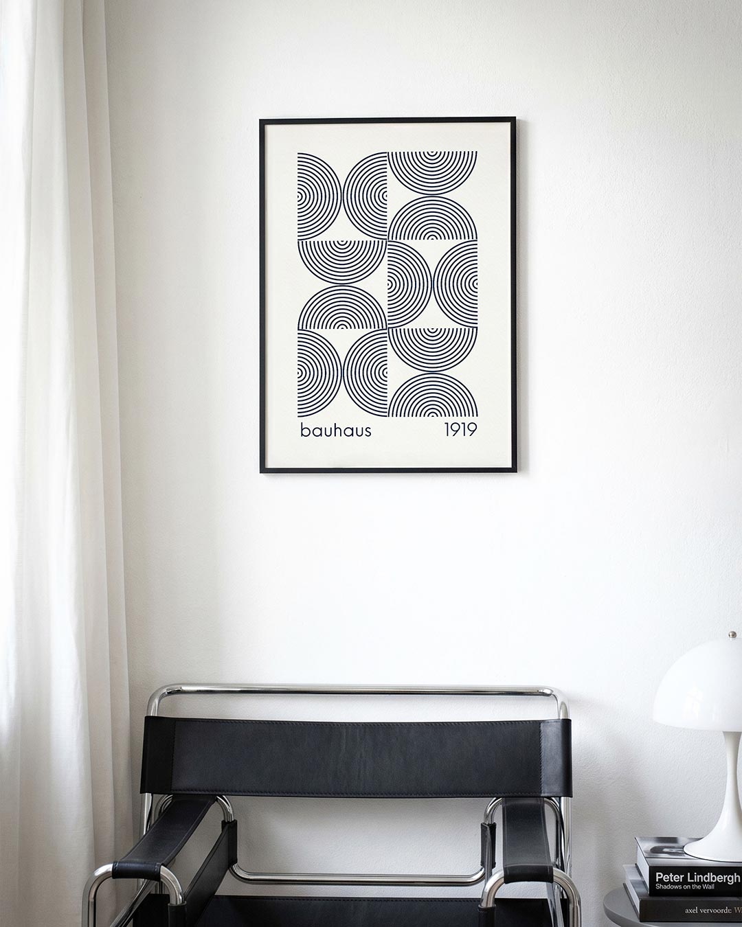 Cirkelpatroon en lijnen Poster