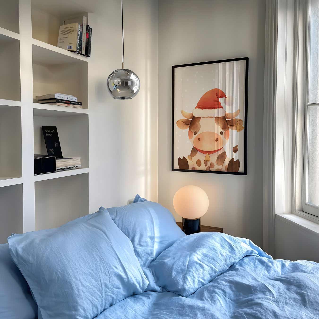 Kerstkoe Feestposter-WallArtistic