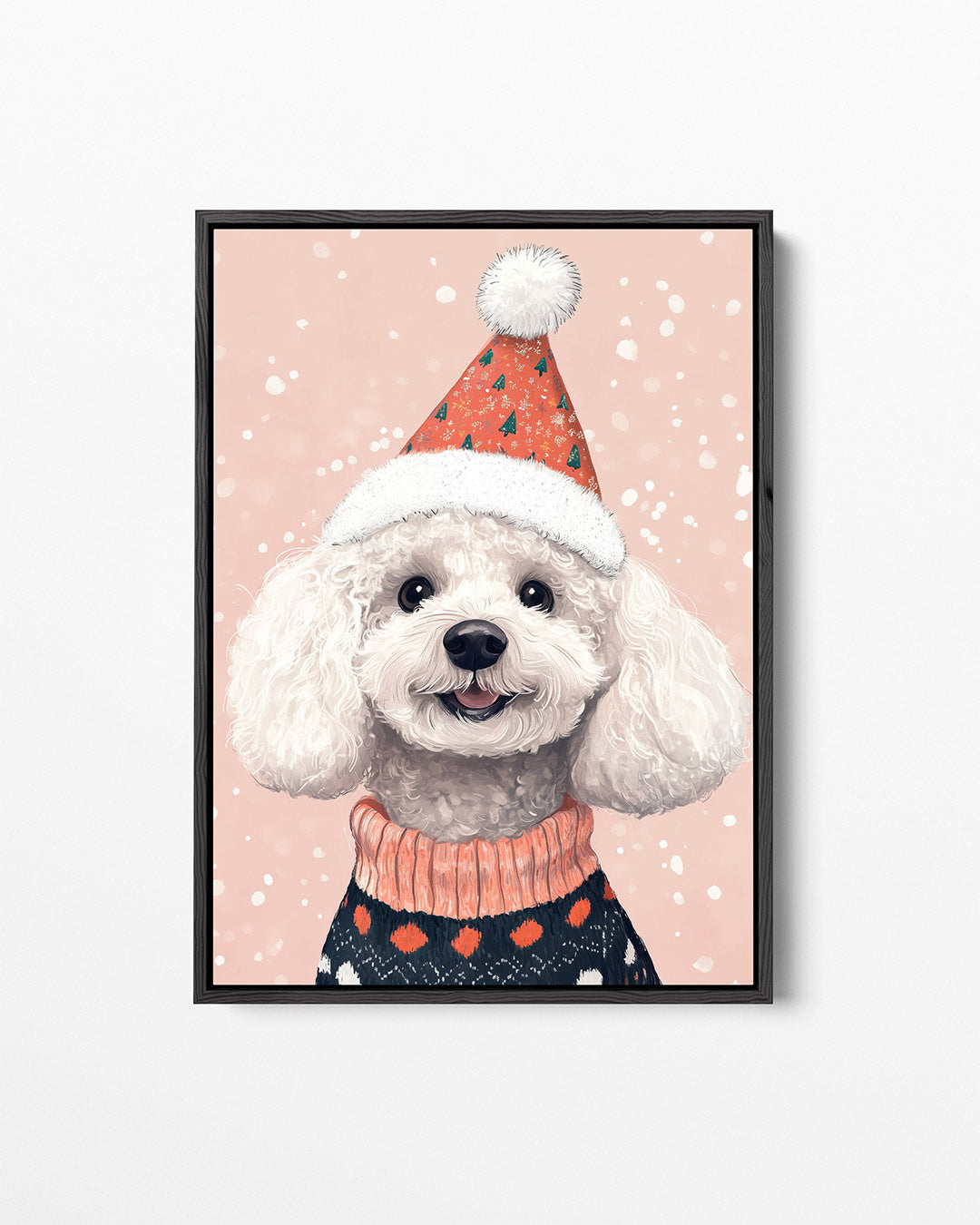 Vrolijke hond kerst Kunstwerk