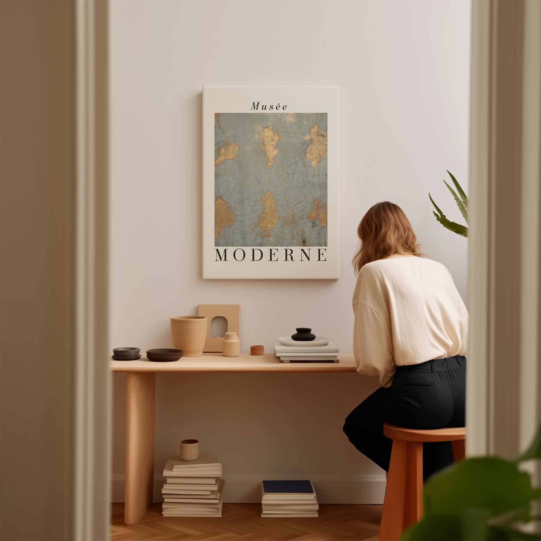 Vintage Craquelé Kunstprint Kunstwerk-canvas-dibond-plexiglas-wanddecoratie-WallArtistic