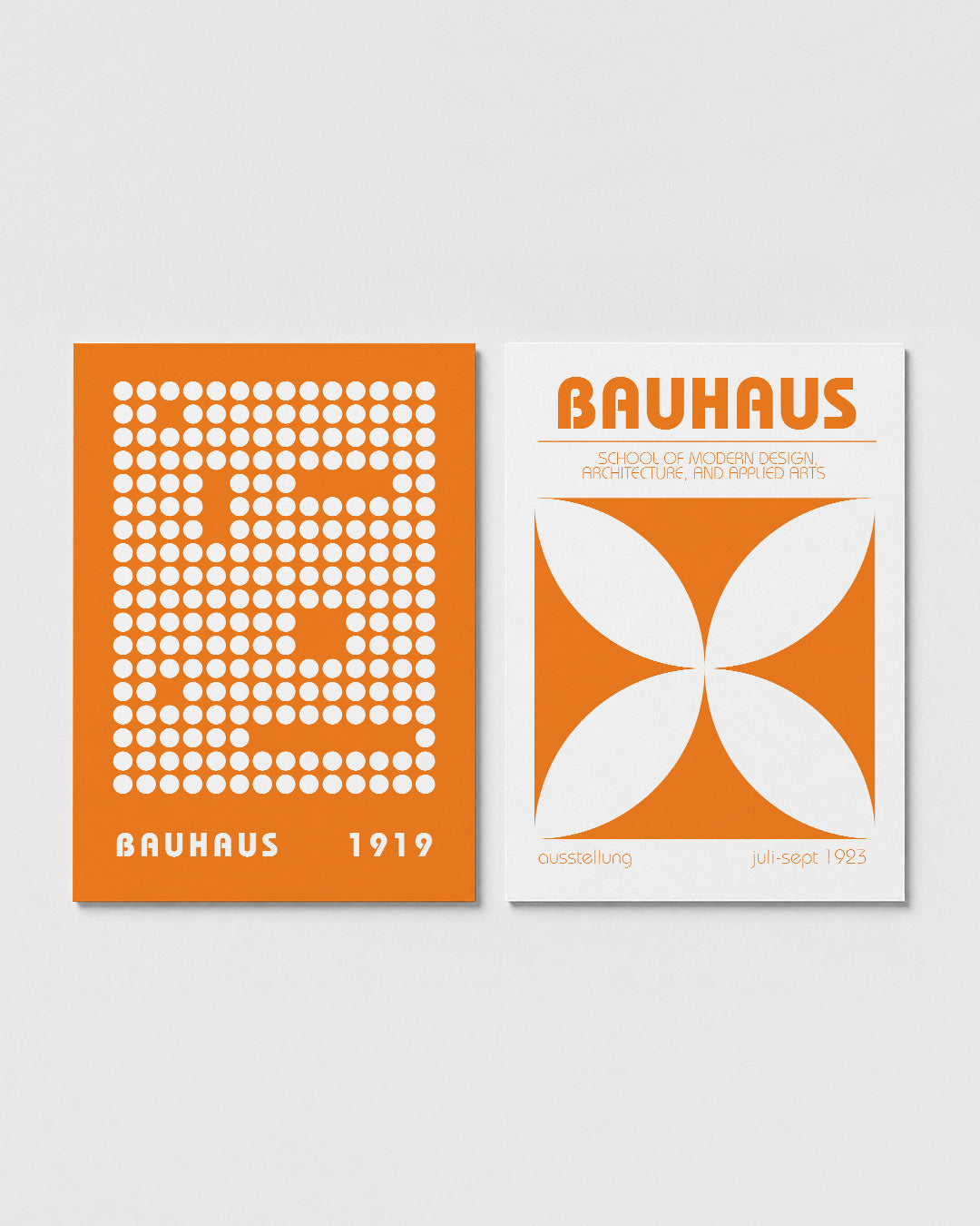 Cirkelpatroon en oranje Posterset