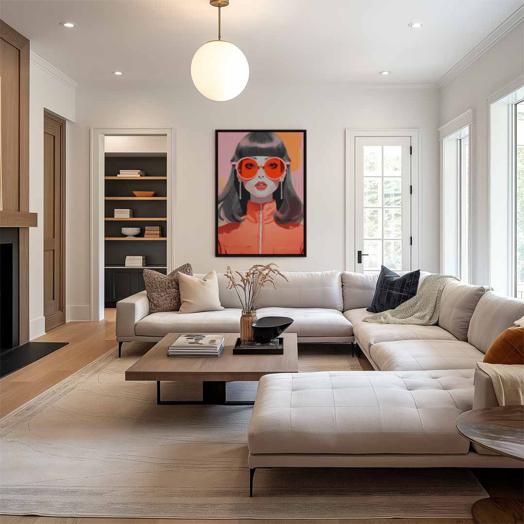 Stijlvolle Retro Vibes Kunstwerk-canvas-dibond-plexiglas-wanddecoratie-WallArtistic