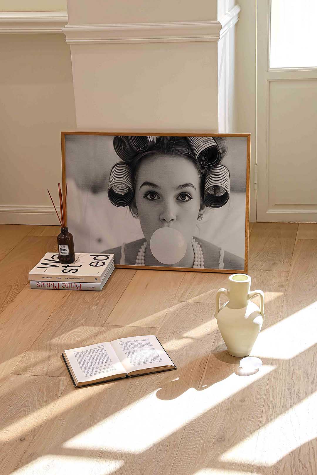 Meisje met kauwgombel Poster