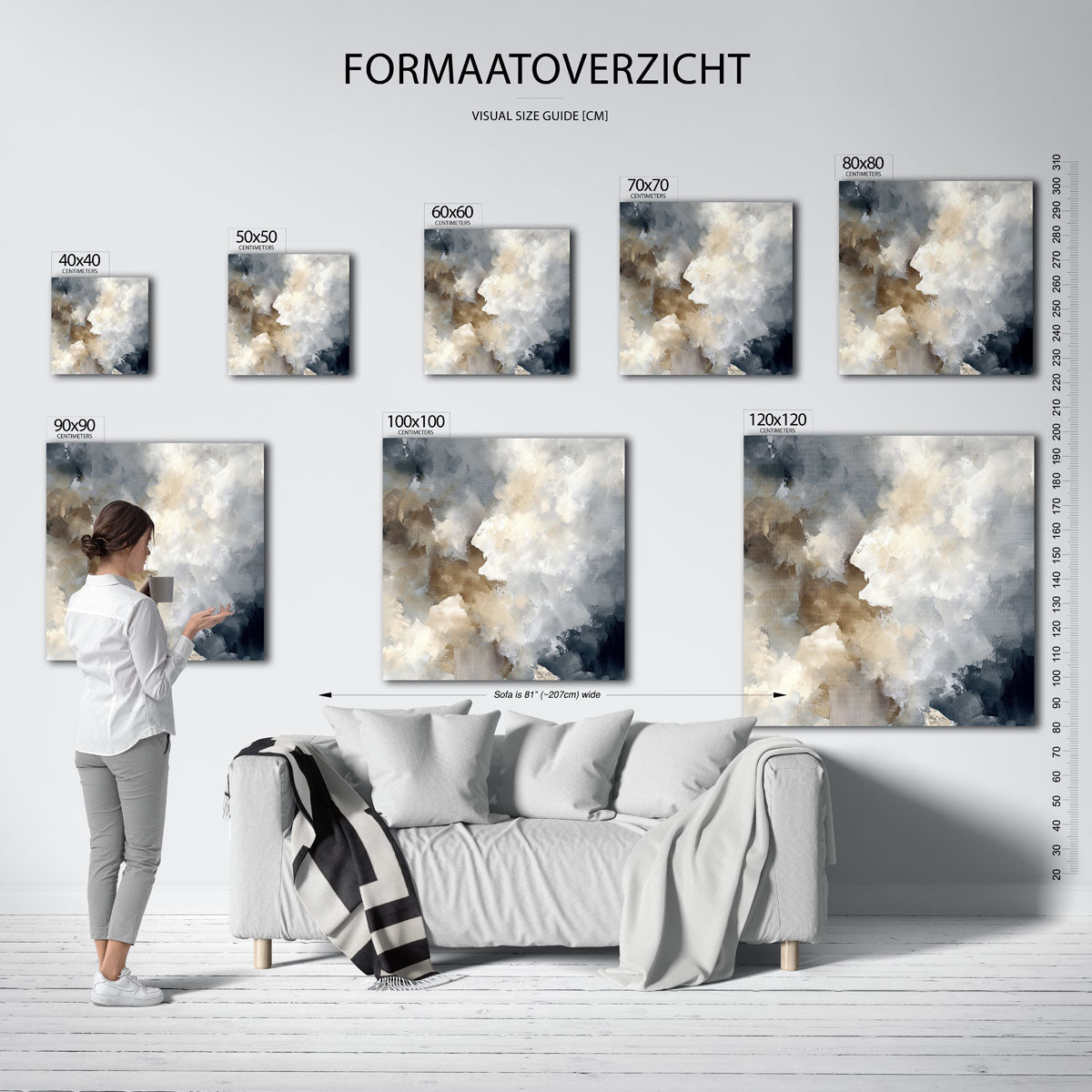 Abstracte wolken Poster