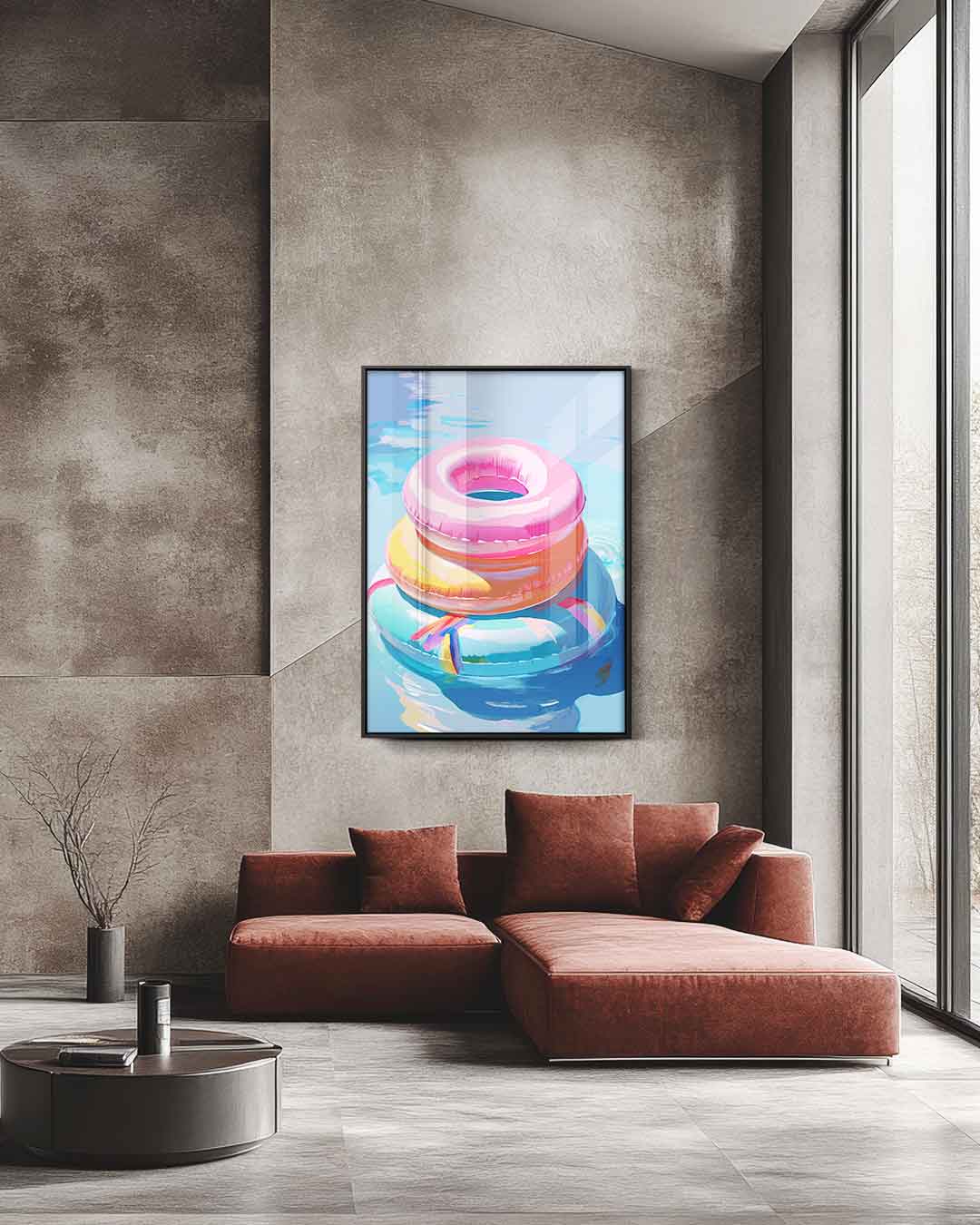 Drijvende Kleuren Kunstwerk-canvas-dibond-plexiglas-wanddecoratie-WallArtistic