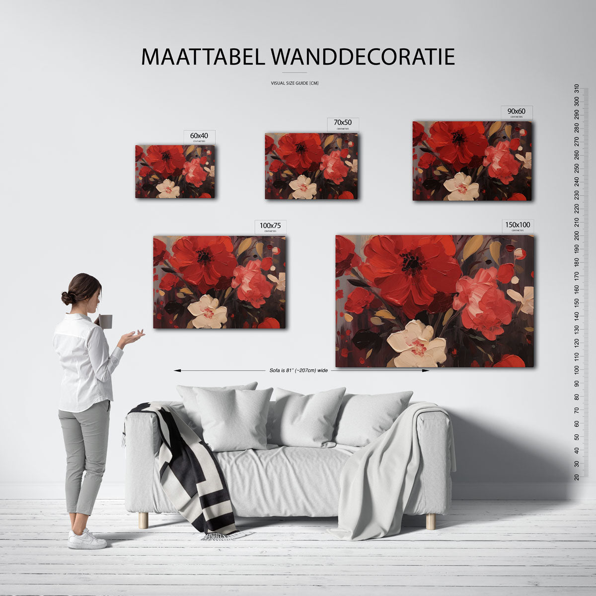 Bloemrijke kleurenpracht Kunstwerk