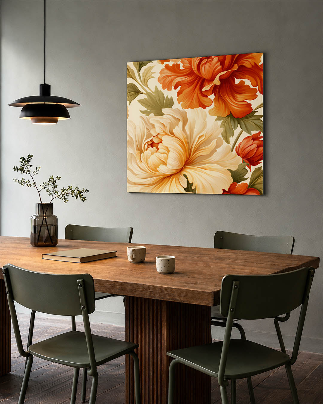 Bloemrijke compositie Kunstwerk