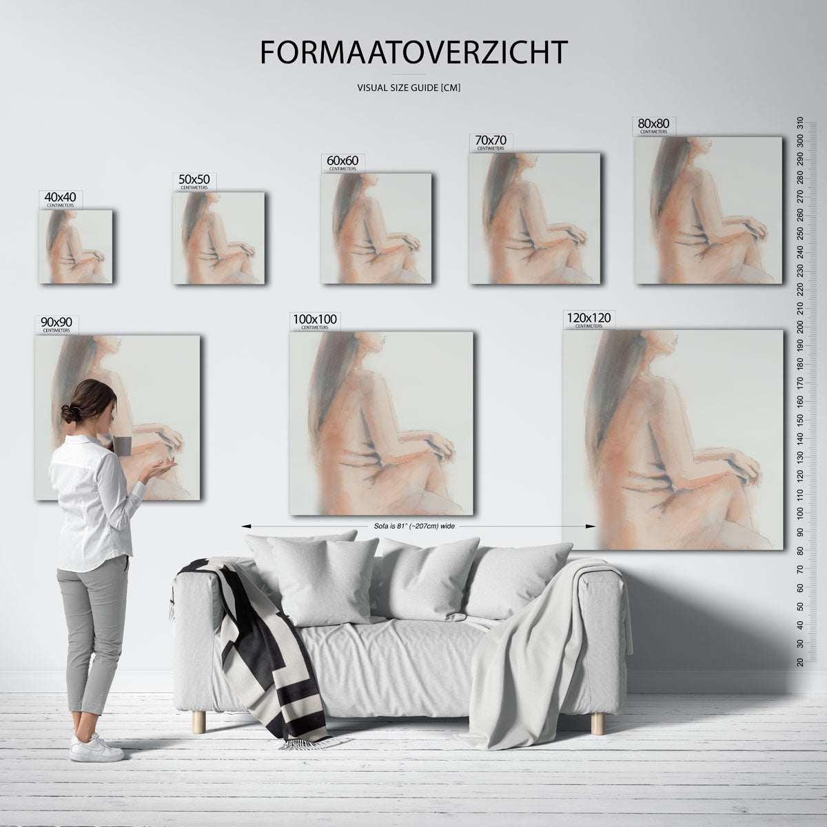 Zittende figuur Poster