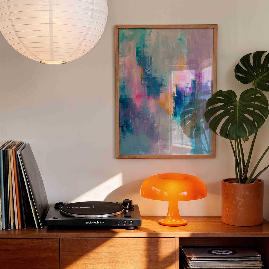 Abstracte kleurenexplosie Poster