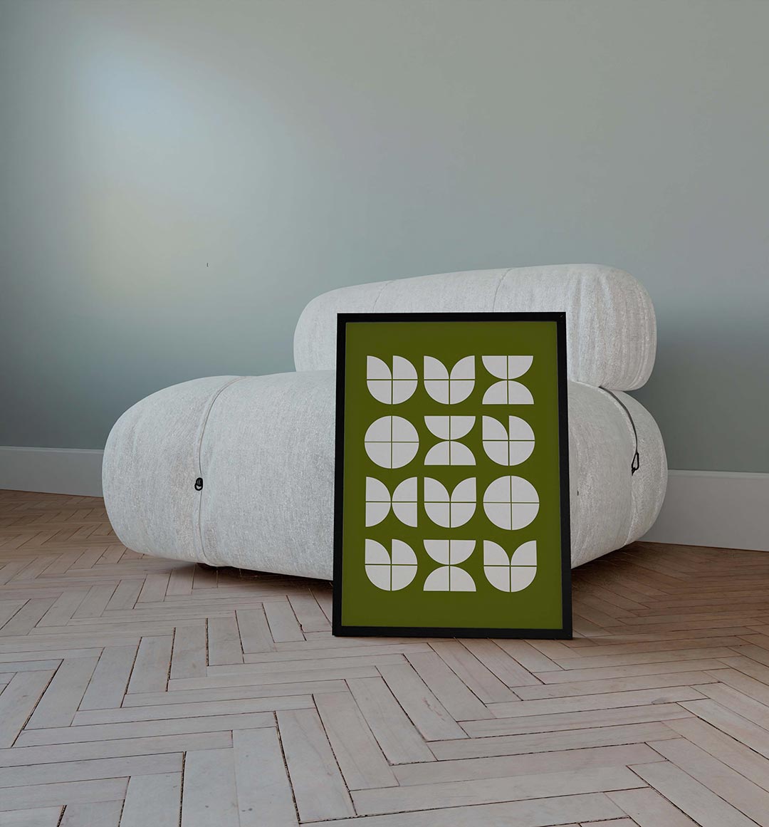 Vormritme en kleur Poster